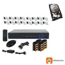 Special Offer! - Full HD AHD CCTV Kit - 16 Channel CCTV DIY camera system - 16 Bullet Cameras plus 500 GB Hard Drive