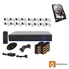 Special Offer! - Full HD AHD CCTV Kit - 16 Channel CCTV DIY camera system - 16 Bullet Cameras plus 500 GB Hard Drive