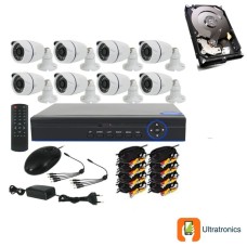 Special Offer! - Full HD AHD CCTV Kit - 8 Channel CCTV DIY camera system - 8 Bullet Cameras plus 500 GB Hard Drive