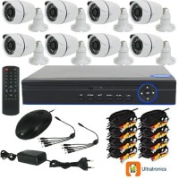 Special Offer! - Full HD AHD CCTV Kit - 8 Channel CCTV DIY camera system - 8 Bullet Cameras