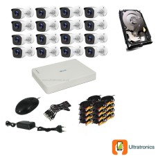 HIKVISION CCTV Kit - 16 Channel CCTV DIY camera system - 16 Bullet Cameras plus 500 GB Hard Drive