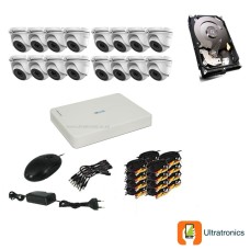 HIKVISION CCTV Kit - 16 Channel CCTV DIY camera system - 16 Dome Cameras plus 500 GB Hard Drive