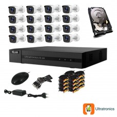HIKVISION CCTV Kit - 16 Channel CCTV DIY camera system - 16 Bullet Cameras plus 500 GB Hard Drive