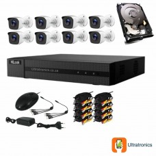 HIKVISION CCTV Kit - 8 Channel CCTV DIY camera system - 8 Bullet Cameras plus 500 GB Hard Drive