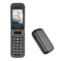 L8star Small Mini Flip Cell Phone BM60 (Black)