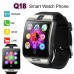 Q18 Smart Bluetooth Wristwatch - Facebook, Twitter, Sync SMS MP3 - Support Sim Card, TF Card - For IOS, Android Phone - Black