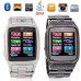 TW810 - Beautiful 1.6 Inch Touchscreen Quad Band Wrist Watch Cellphone with Bluetooth FM MP3 /MP4 Steel Watch Band (Silver)