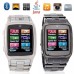 TW810 - Beautiful 1.6 Inch Touchscreen Quad Band Wrist Watch Cellphone with Bluetooth FM MP3 /MP4 Steel Watch Band (Silver)