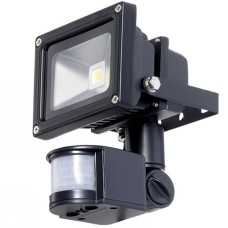 10 Watt Outside LED Floodlight with PIR Sensor